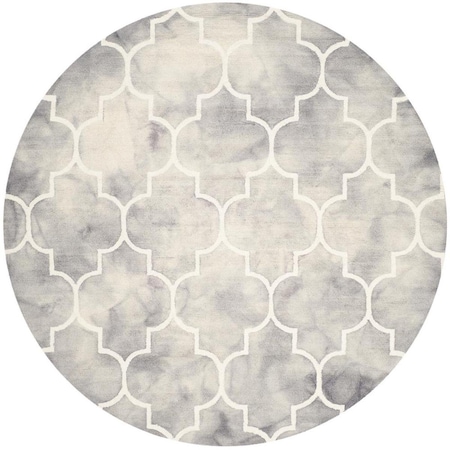 Safavieh 5 x 5 ft. Dip Dye Hand Tufted Round Area Rug, Grey and Ivory DDY535C-5R